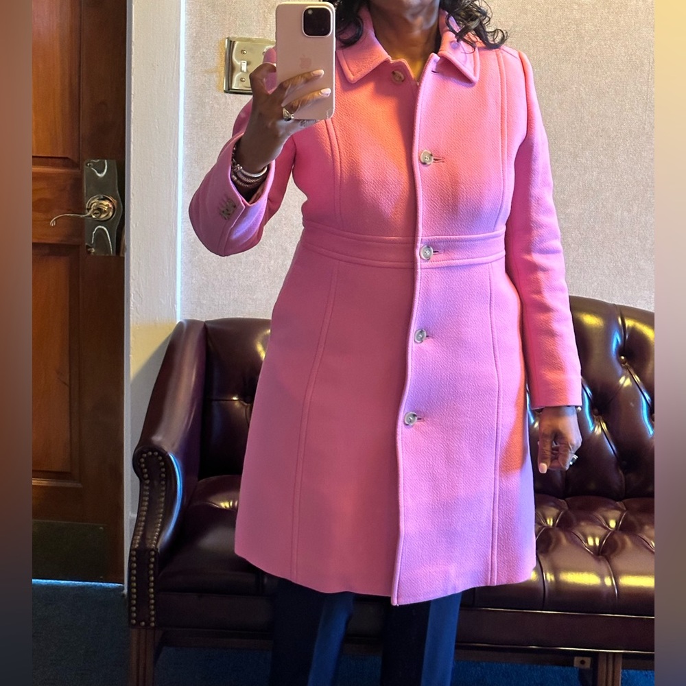 New! J.Crew- Pink Lady Day Coat